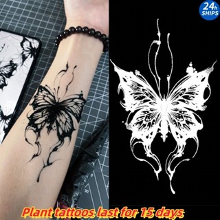 Hình xăm hình bướm râu dài, hình xăm cây cánh tay, nhãn dán hình xăm chống thấm nước, hình xăm giả tạm thời kéo dài 15 ngày