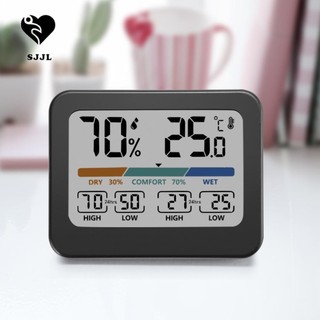 Nhiệt kế Máy đo độ ẩm, Máy đo độ ẩm nhiệt độ cao và thấp, Máy đo độ ẩm kỹ thuật số LCD điện tử Mini trong nhà