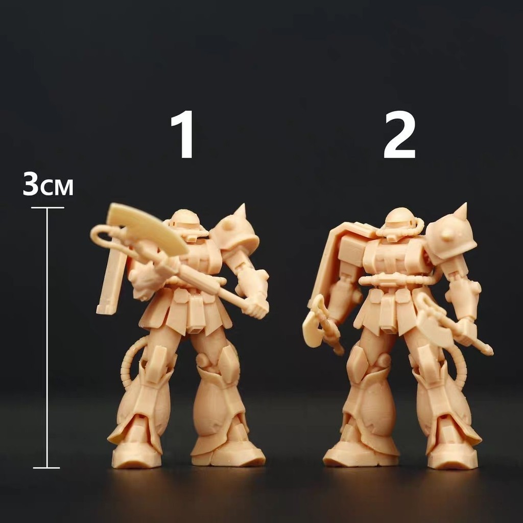 Gundam ZAKU ZAKU ZAKU 1: 700 Mô Hình Thu Nhỏ Nhựa Màu Trắng Mẫu Mini Gundam Siêu Nhỏ Thu Nhỏ Mô Hình