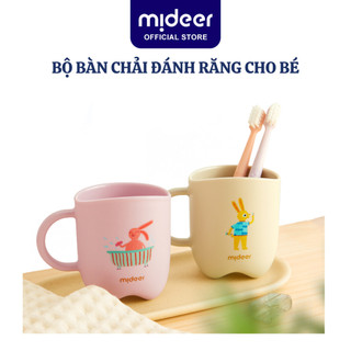 Bộ bàn chải đánh răng cho bé Mideer Kids Dental Care Toothbrush cốc đựng bàn chải cho bé