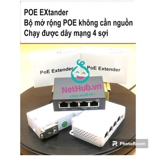 Bộ mở rộng poe 4 port không nguồn - poe repeater/poe extander -
