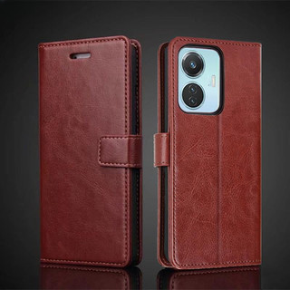Hộp Đựng Thẻ Da Cho Vivo Y55 4G 6.44 "Pu Da Lật Bao Retro Ví Điện Thoại Kinh Doanh Fundas Coque