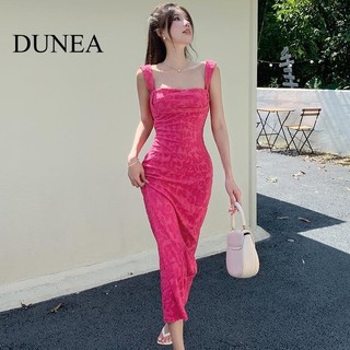 Váy không tay dáng ôm hoa dành cho nữ DUNEA