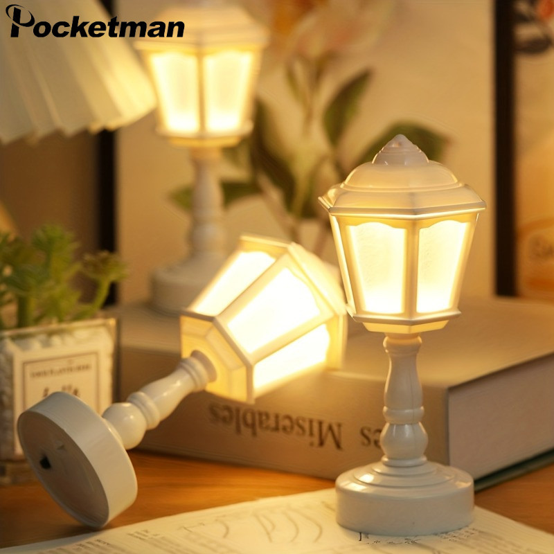 Đèn bàn LED cổ điển Thiết kế đèn đường Mini Đèn ngủ cho phòng ngủ Trang trí nội thất