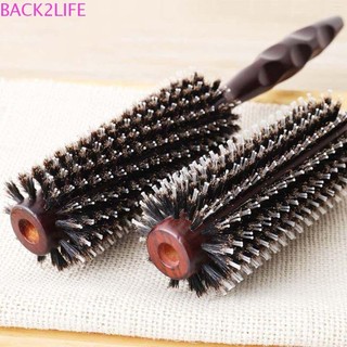 Back2life Lược chải tóc xoăn lông heo, Phụ kiện tóc Dụng cụ tạo kiểu tóc Bàn chải tóc lông heo, Lược lăn tóc bằng Nylon Cán xoăn Lược cắt tóc