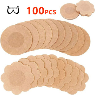 Zxyouping 100 miếng dán núm vú dùng một lần vô hình núm vú băng miếng dán ngực áo ngực không dệt miếng dán ngực miếng lót áo ngực không bánh ngọt miếng dán núm vú