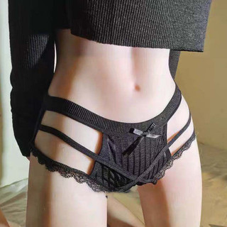 Quần lót nữ nơ rỗng liền mạch ren gợi cảm Nhật Bản, quần lót eo thấp cotton nguyên chất thoải mái