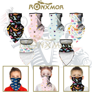 Ronxmor 1 Khăn Cho Trẻ Em Mùa Hè Khăn Mặt Xuyên Biên Giới Đi Xe Đạp Ngoài Trời Tai Trẻ Em Treo Khăn Trùm Đầu Bé Trai Bé Gái Che Cổ Trẻ Em Chống Nắng Khăn Mặt Thoáng Khí Hoạt Hình