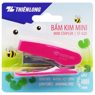 Bấm Kim Mini Basic Số 10 - Thiên Long ST-020 - Màu Hồng