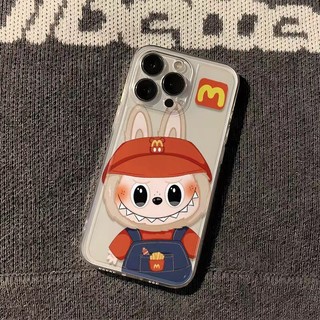 ốp iphone 11/12/13/14/15 Pro Max Cute McDonald's La Bubu trong suốt silicone Case For ốp lưng iphone 11,12,13,14,15,11PM,12PM,13PM,14PM,15PM