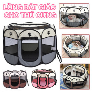 Lều Cho Chó Có Thể Gập Lại Lều Cho Mèo Lồng Bát Giác Lều Mèo Hàng Rào Vật Nuôi Nhà Cho Chó Không Gian Rộng Lớn