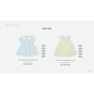 Nous váy dài bé gái 6m,9m,12m,18m,2y