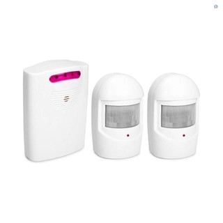 Báo động đường truyền không dây đa chức năng Cảm biến chuyển động hồng ngoại Chuông cửa báo động 1 Bộ thu 2 bộ phát để sử dụng ngoài trời tại nhà