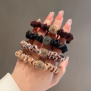 Phiên Bản Hàn Quốc Ánh Sáng Mùa Hè Sang Trọng Kim Cương Giả Đầu Dây Co Giãn Băng Đô Quấn Tóc Vòng Tròn Phụ Kiện Tóc Boutique Băng Đô Quấn Tóc