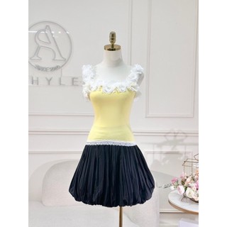 Set áo thun cuộn bèo chân váy TKCC ASHYLEY