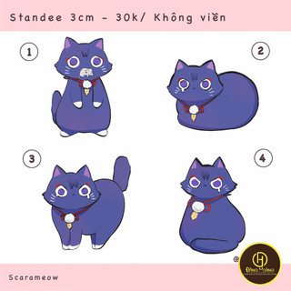 (3cm) Standee Genshin Impact | Mô Hình Mèo Scaramouche| Ver Mini dễ thương_ĐH