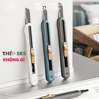  Dao Rọc Giấy Cao Cấp Lưỡi Thép Không Gỉ SK5 Dao Rọc Mini Bỏ Túi Kim Loại Tiện Lợi Văn Phòng Học Sinh