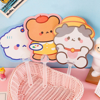 Quạt cầm tay hoạt hình họa tiết siêu tiện lợi dễ thương Quạt cầm tay mini bằng nhựa xua tan nắng hè