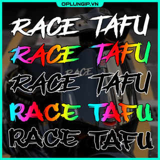 Tem TAFU RACE dán xe máy Decal Chữ Tafu race trang Trí Xe Máy, xe điện, laptop decal 3d Chống Nước chống phai màu