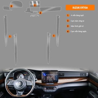Dán PPF trong suốt chống xước bảo vệ nội thất xe Suzuki Ertiga 
