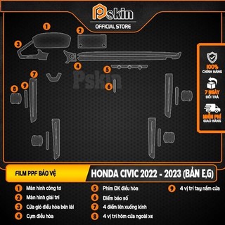 Dán Film PPF bảo vệ nội thất xe Honda civic 2022 - 2023 - Pskin ( Bảo hành 12 tháng)