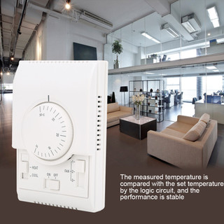 Dajrrhd Mechanical Temperature Controller Mounted Air Conditioner Thermostat 10-30℃ AC220V