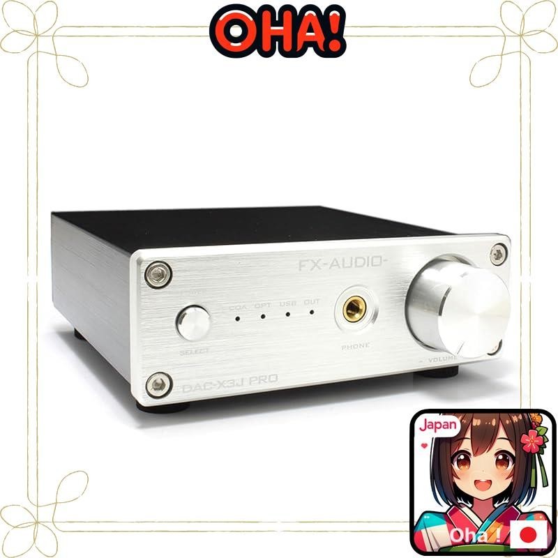 FX-AUDIO DAC-X3J PRO[Silver] High-Res DAC ES9023P USB Bus Power Driven High Power Headphone Amp Opti