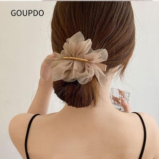 Goupdo voan hoa tóc, kẹp tóc đuôi ngựa, kẹp tóc thời trang barrettes phụ kiện tóc kim loại kẹp tóc bé gái