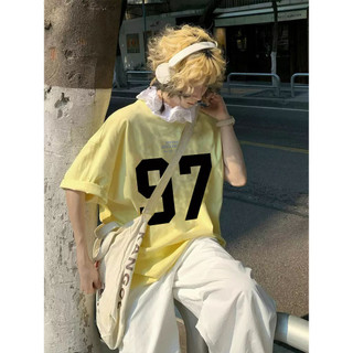 「RTVY」Áo thun Cotton ngắn tay nguyên chất Oversize dáng rộng Áo thun thể thao hàng đầu
