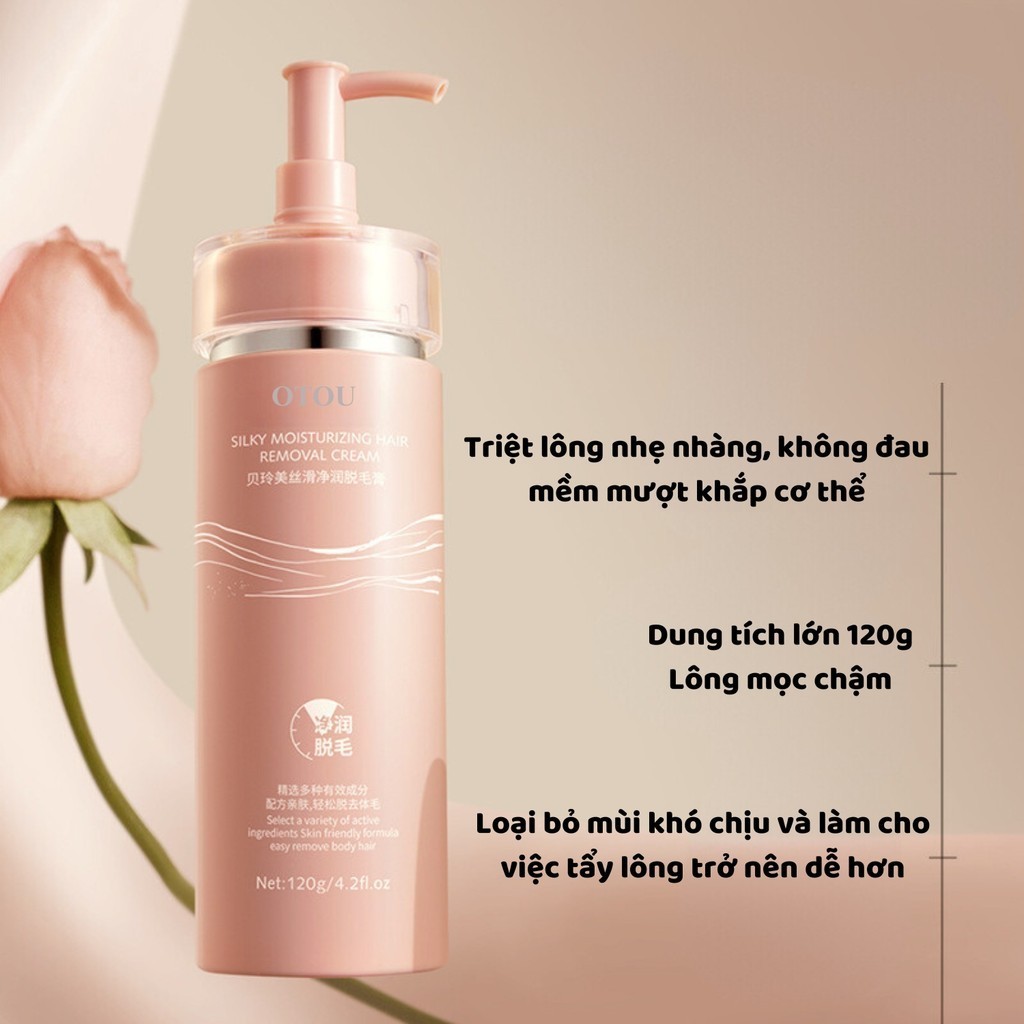 [Che Tên] Xịt Tẩy Lông OTOU Tẩy Sạch Lông Vùng Tay, Chân, Nách, Bikini Không Đau Rát 100g