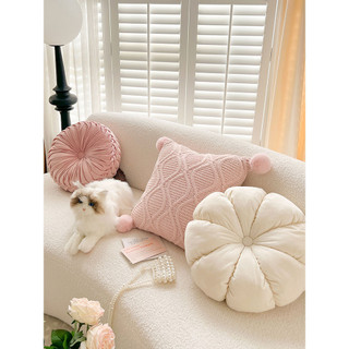 Dreamerhouse Bay Cửa Sổ Sofa Đệm Màu Kem Pháp Dễ Thương B & B Vỏ Gối Phòng Khách