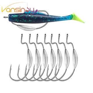 1 Chiếc Câu Cá Trọng Lượng 0.9g-7,4G Câu Cá Móc Bass Móc Mềm Mồi Sâu Cho Nước Ngọt