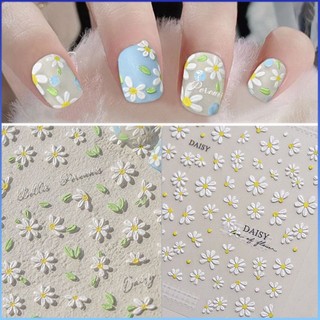⚡⚡COD New Craft Nhỏ Daisy Relief Nail Sticker Dòng hoa nở ấm áp mùa xuân Trang trí móng tay nhỏ và tươi Trang trí móng tay mùa xuân Daisy Back Dính Nhãn dán móng tay tự dính Đề can móng tay DIY
