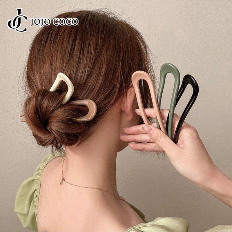 Jojo COCO Kẹp tóc hình chữ U phong cách Trung Quốc mới Mũ lưỡi trai và lưng nữ cổ điển cao cấp