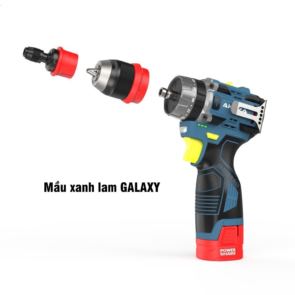 New✨AKUZA K7 Bản NÂNG CẤP🌟 Khoan Pin AKUZA K7,4 in 1- Khoan pin 16,8V Không Chổi Than