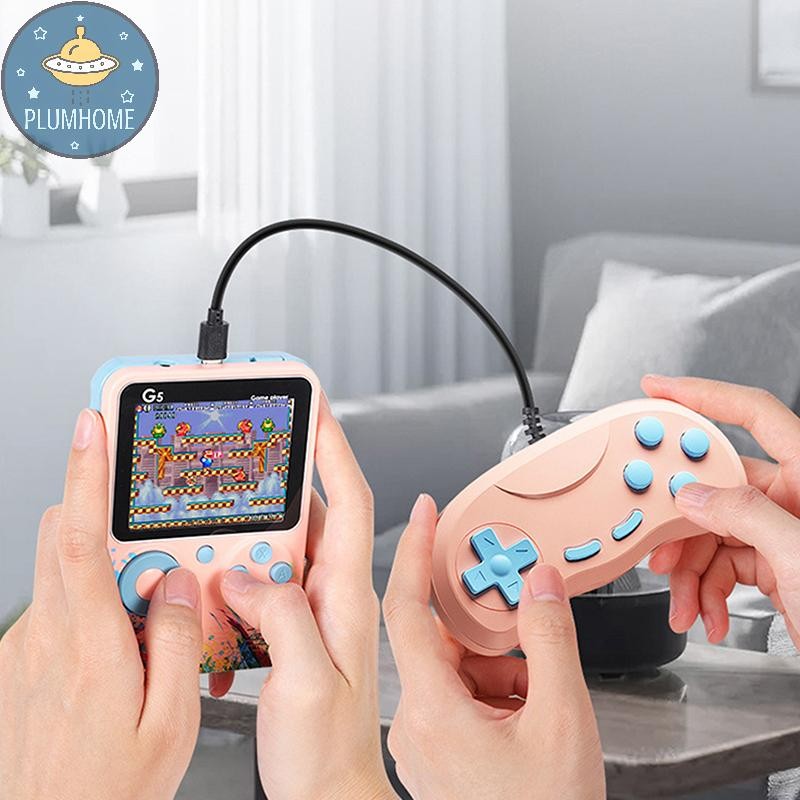 Máy chơi Game cầm tay PLUMHOME G5 Retro với 500 trò chơi cổ điển Màn hình 3.0Inch Máy chơi Game có thể sạc lại di động Quà tặng trẻ em.