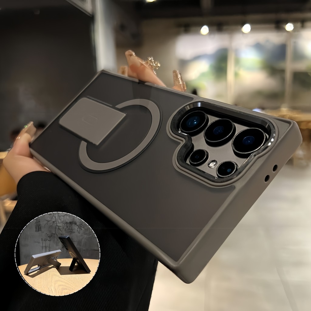 Ốp lưng điện thoại mờ chất lượng cao có chân đế cho Samsung Galaxy S26 S25 S24 S23 Ultra S24 S25 FE