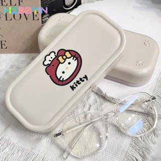 Hộp đựng kính mắt HOBBYIN, Hộp đựng kính Hello Kitty Kawaii, Hộp bảo vệ kính râm quà tặng sinh nhật chống áp lực di động