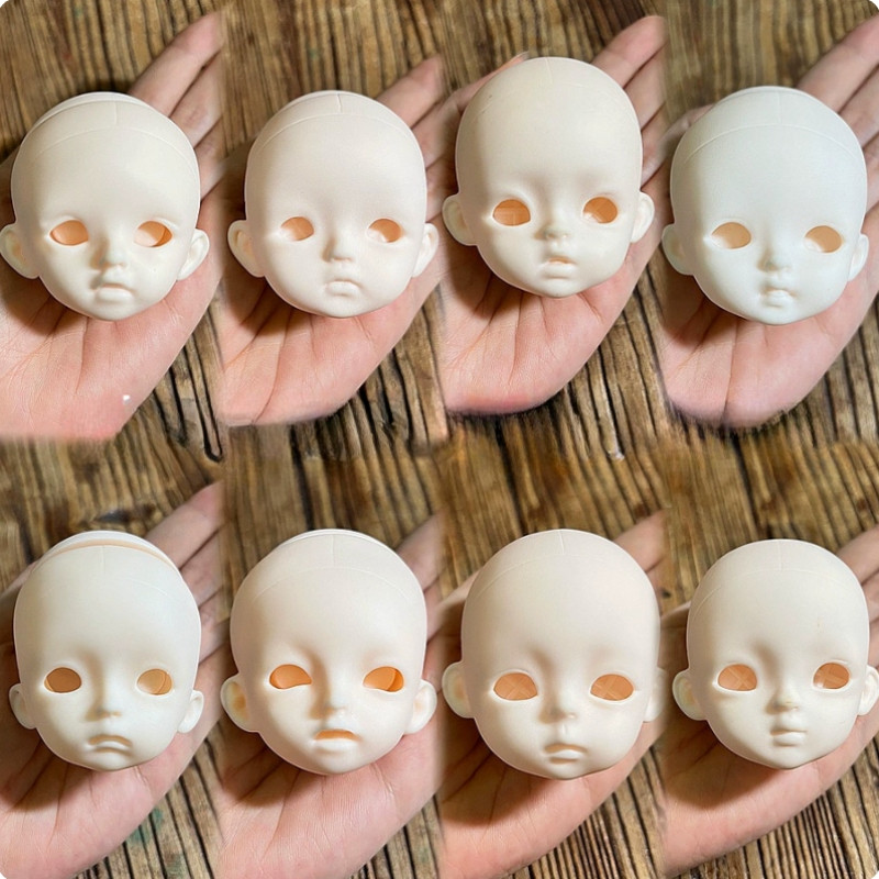 Một Miếng Đầu Cho Búp Bê Bé Gái 30cm 1 / 6 BJD Phụ Kiện Mắt Ngẫu Nhiên 1 / 6 BJD Phụ Kiện Không Bao Gồm Cơ Thể