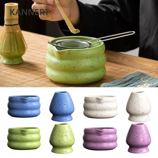 Kannert Matcha Bát, Giá đỡ đánh trứng Matcha chấm cát dung tích lớn, Cốc pha trà xanh mịn chịu nhiệt độ cao bằng gốm di động cho phụ kiện bộ trà