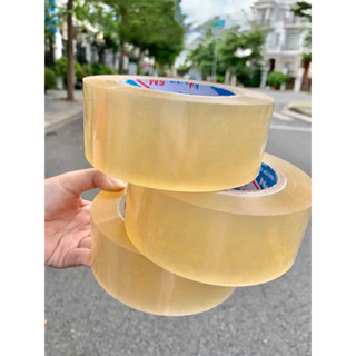  Băng keo đóng gói 200Yard Trắng trong & Vàng đục   1 Cuộn     Bách tạp hóa hỗn hợp 86  