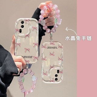 Ốp Điện Thoại Thích Hợp Cho IPhone 11 12 X XR XS Max SE 7 Plus 8 Plus 13 14 15 Pro Max Thời Trang Phổ Biến Họa Tiết Nơ Đẹp Có Vòng Tay Phong Cách INS