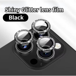 [2-3 Cái] Bảo vệ ống kính máy ảnh lấp lánh sáng bóng sang trọng Tương thích cho iPhone 15 14 13 12 11 Pro Max 14 Plus Camera sau Phim ống kính kính kính chống sốc