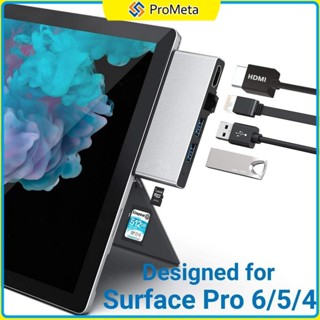 6 trong 1 Bộ chuyển đổi cho Microsoft Surface Pro 6/5/ 4 cổng hub mạng Docking Station hdmi  USB 3.0 SD / TF