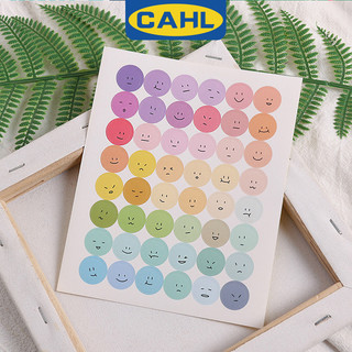 48 Miếng Dán Tròn Màu Sắc Các Loại Happy Smile Face Decal Nhỏ Happy Face Decal Mini Dán Biểu Đồ Nhiều Màu Sắc Dán