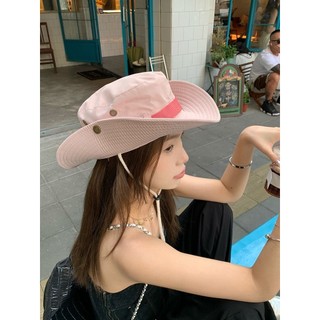 Mũ Cao Bồi Phương Tây Nữ Mùa Hè Cắm Trại Ngoài Trời Leo Núi Vành Lớn Che Nắng Chống Nắng Buck