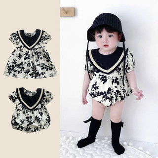 Váy Bé Gái sơ sinh Đầm/Áo Liền Quần Tay Ngắn In Hoa Cho Bé Gái