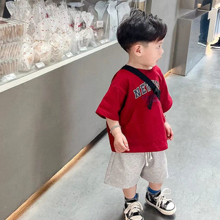 Hot phong cách mới nhật bản bé trai hàn quốc bộ đồ mùa hè influencer thời trang 2024 phong cách mới trẻ em nhỏ mùa hè tay ngắn thời trang hợp thời trang quần áo trẻ em quần áo bé