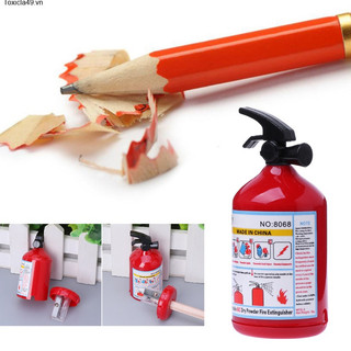 A pencil shaped like a fire extinguisher