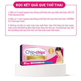 Que Thử Thai Chip Chips, Phát Hiện Thai Sớm, Test Thai Bản To, Nhanh, Chính Xác